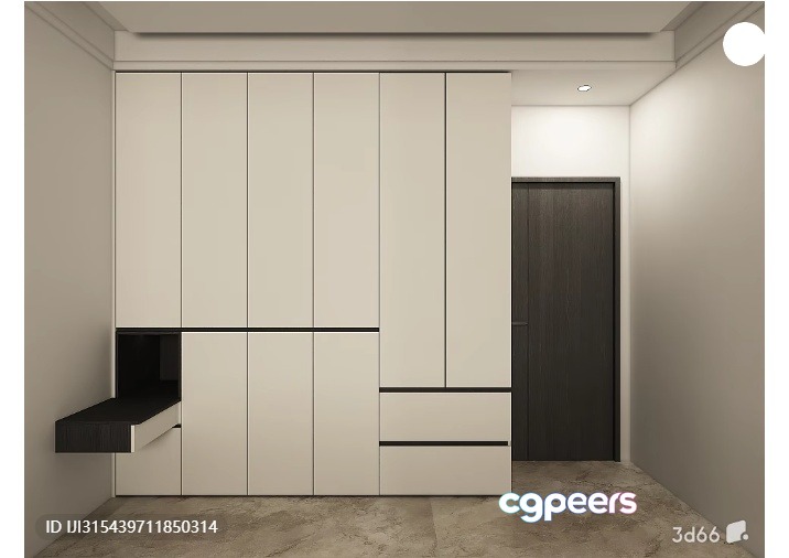 Modern White Closet 3D Model - 4310 - VRAY Render