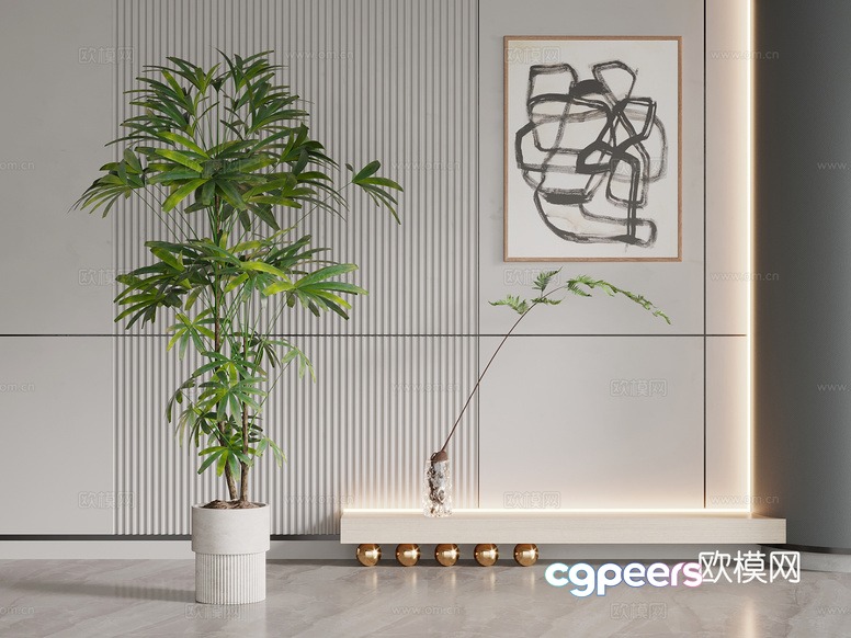 Modern Living Room 3D Model - 6438 - VRAY Render