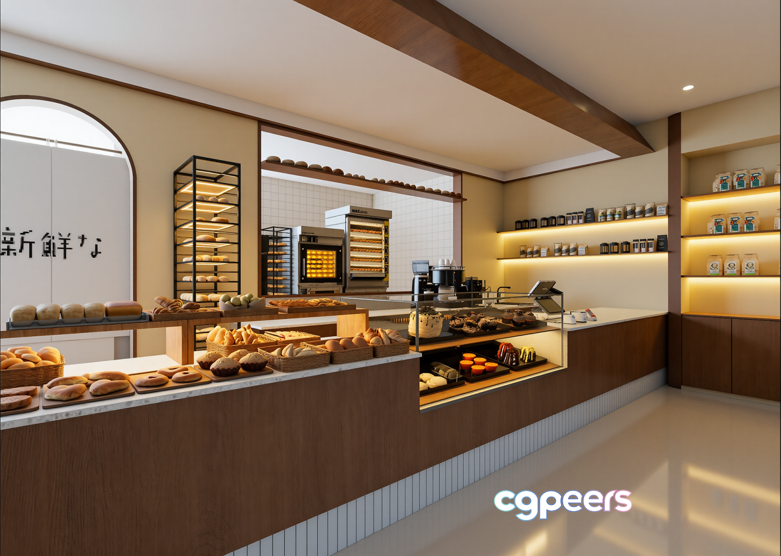 A Bakery Display 3D Model - 12814 - VRAY Render