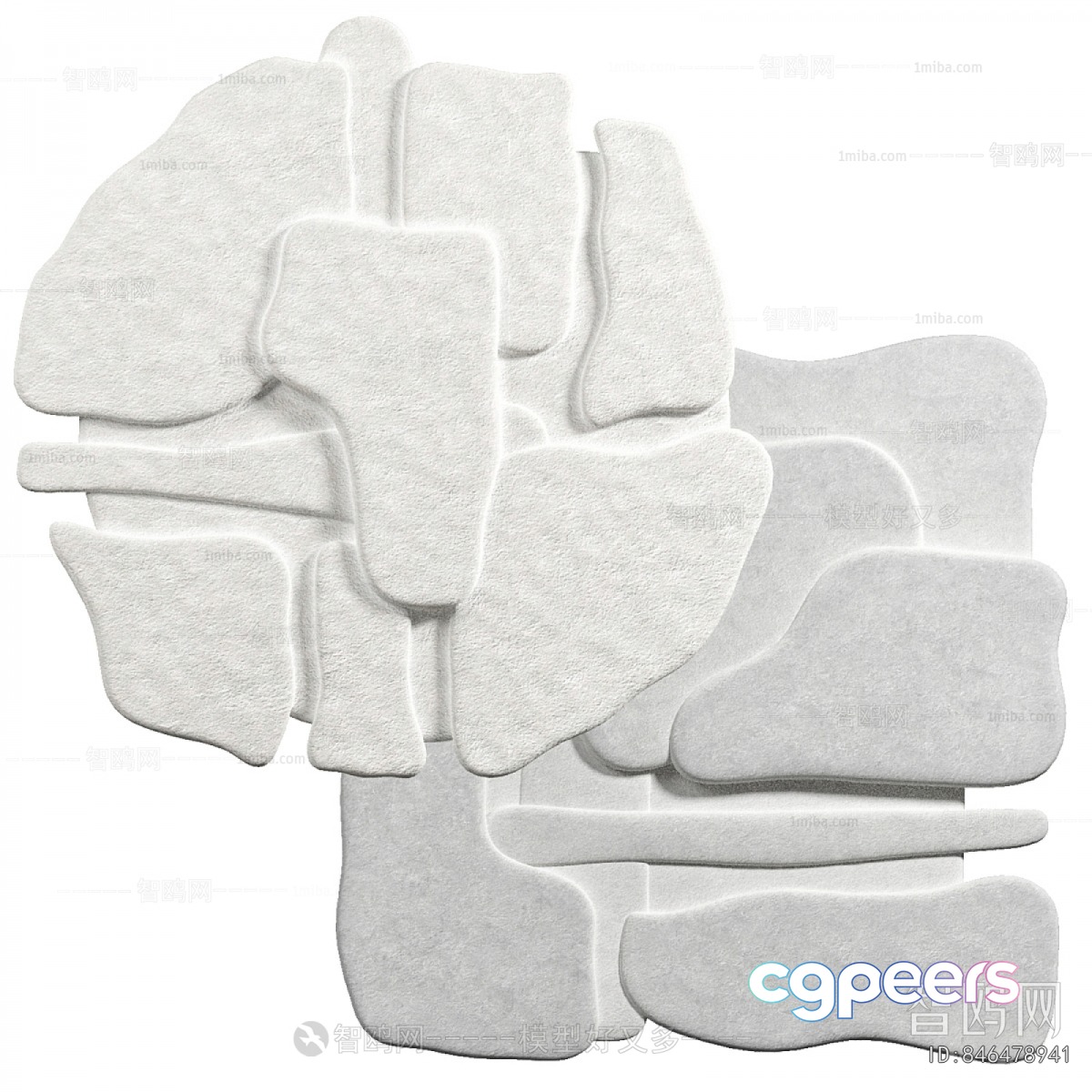 A White Abstract Design 3D Model - 21802 - VRAY Render A White Abstract Design 3D Model - 21802 - VRAY Render