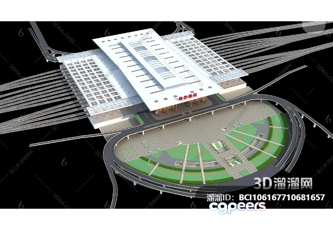 Modern 3D Building Model 3D Model - 8676 - VRAY Render