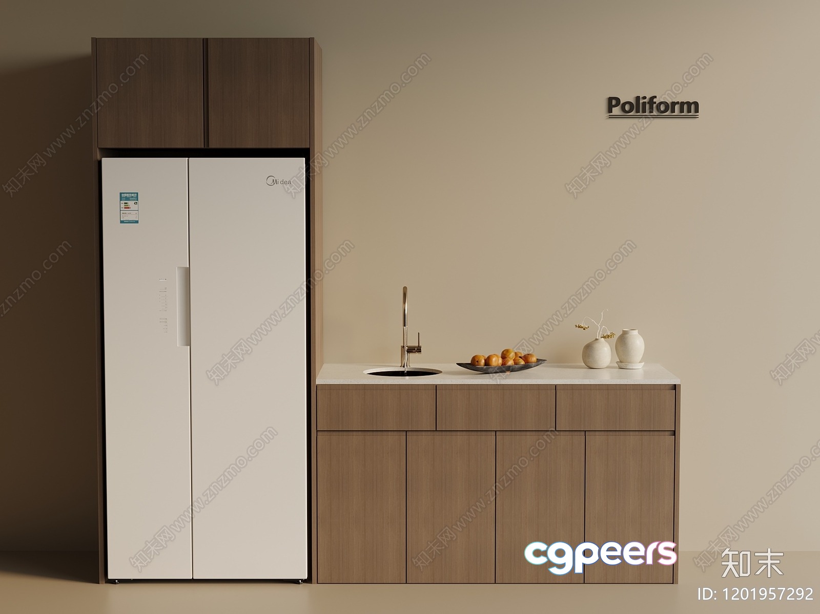 Modern Kitchen Island 3D Model - 5640 - VRAY Render Modern Kitchen Island 3D Model - 5640 - VRAY Render