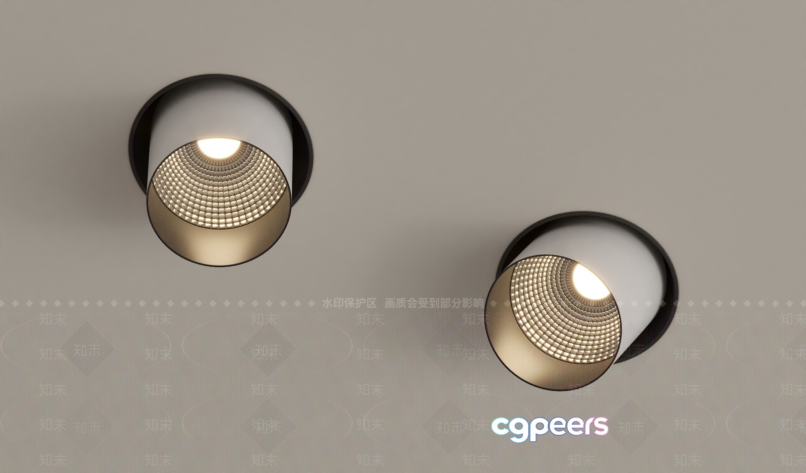Gold Light Fixtures 3D Model - 18875 - VRAY Render