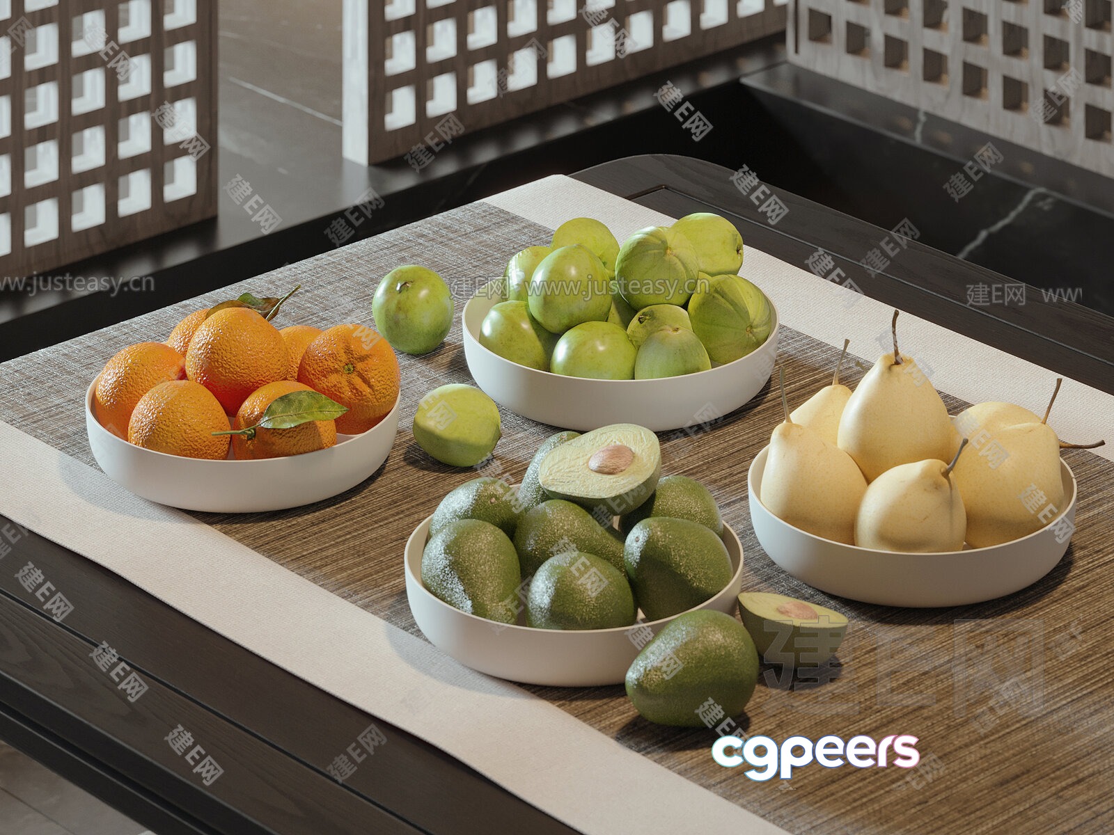 Modern Living Room 3D Model - 13152 - CORONA Render