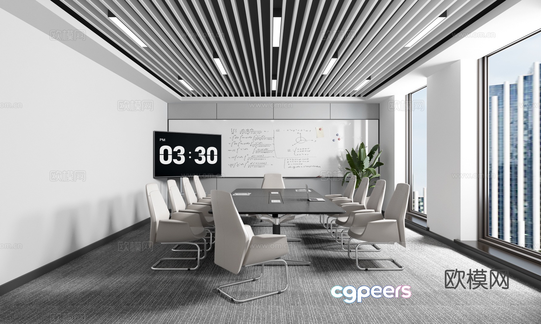 Modern Conference Room 3D Model - 13271 - VRAY Render
