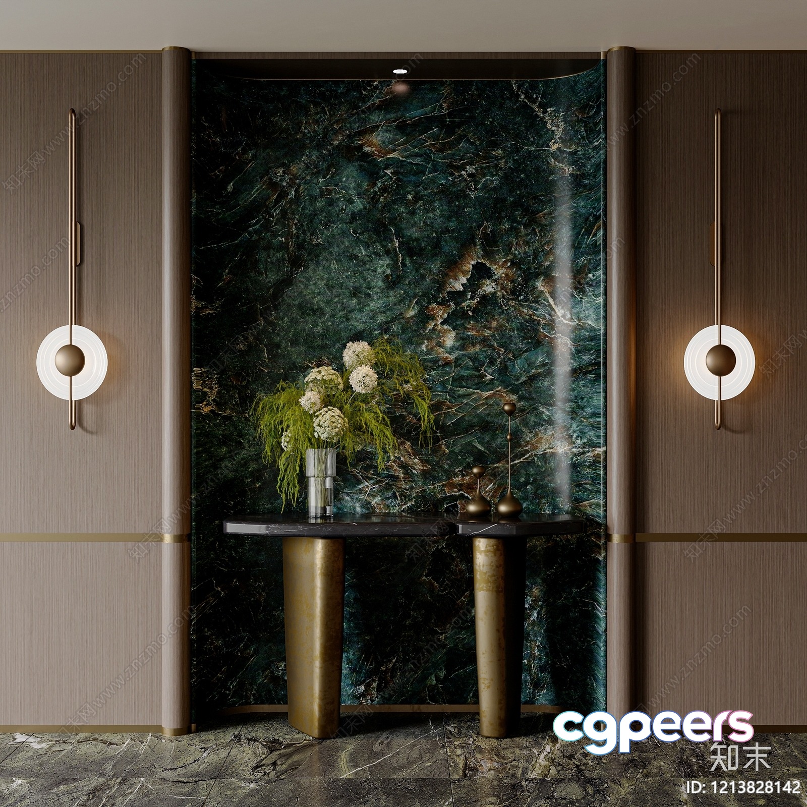 Modern Elegant Entryway 3D Model - 6590 - VRAY Render