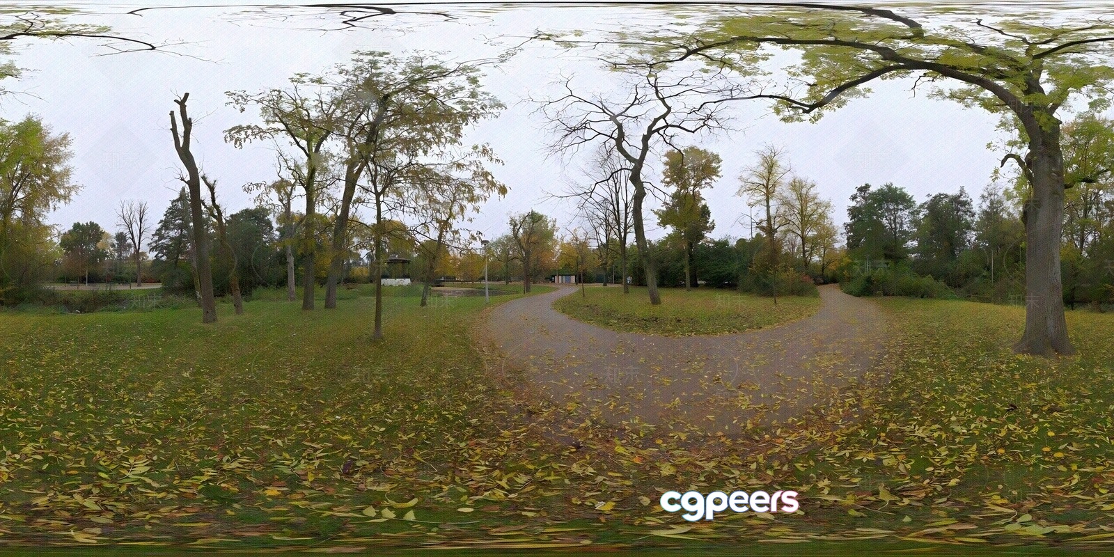 A Park With A Path 3D Model - 2533 - VRAY Render