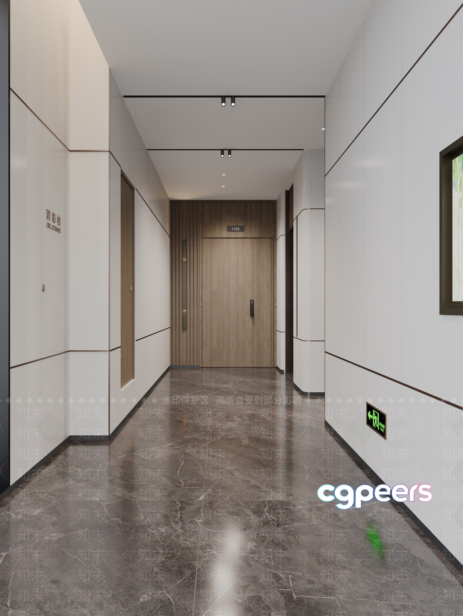 The Main Subject Is A Hallway With A Door At The End 3D Model - 15198 - VRAY Render The Main Subject Is A Hallway With A Door At The End 3D Model - 15198 - VRAY Render