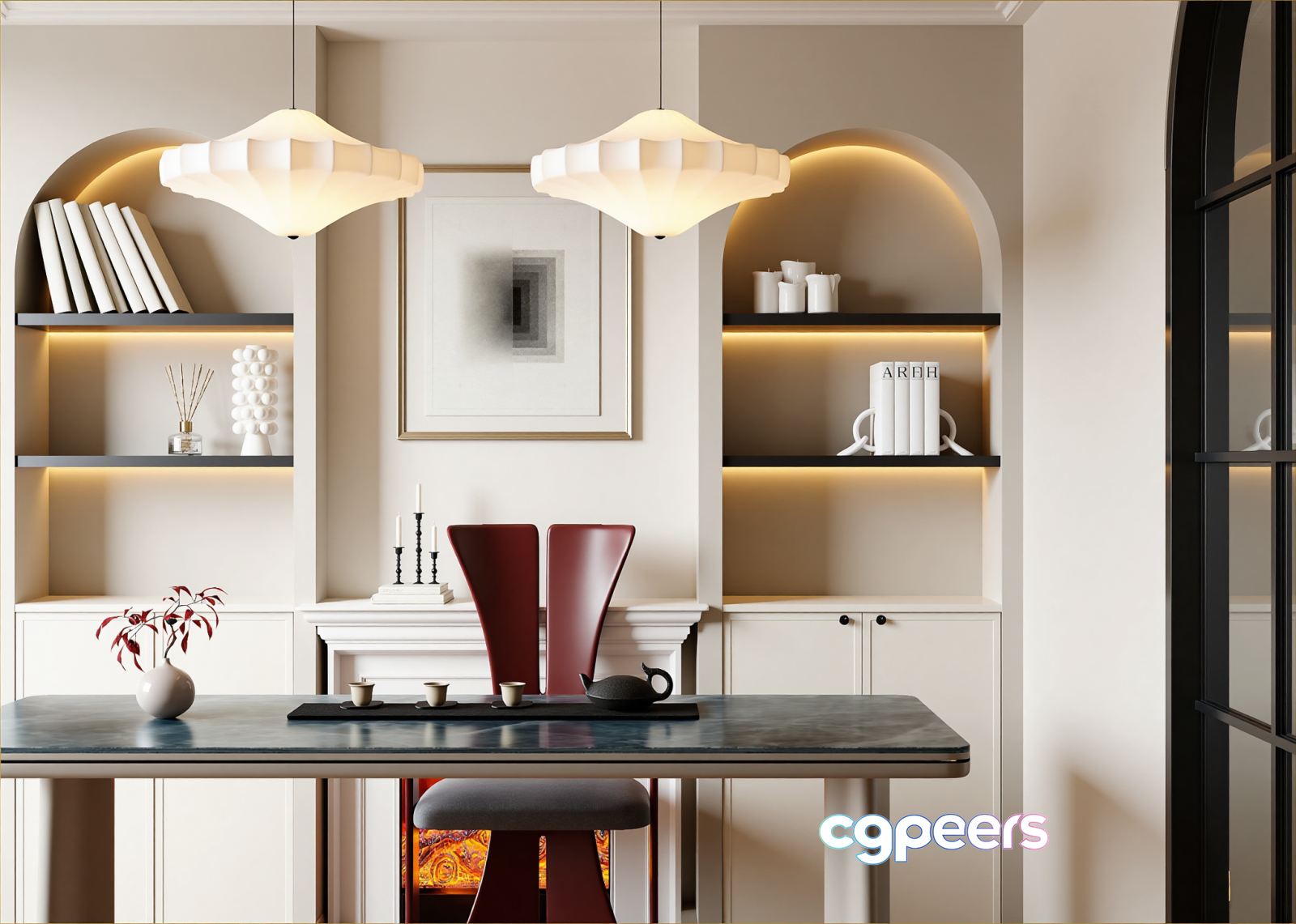 Modern Office Space 3D Model - 10434 - VRAY Render Modern Office Space 3D Model - 10434 - VRAY Render