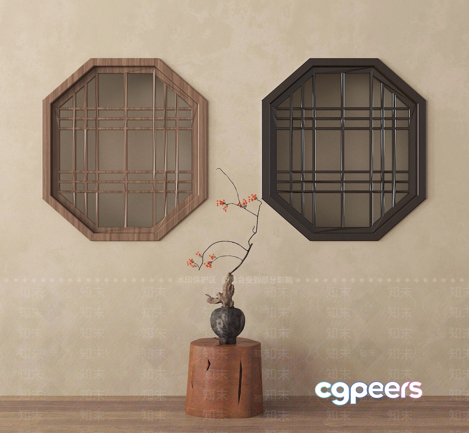 Traditional Japanese Decor 3D Model - 5479 - VRAY Render Traditional Japanese Decor 3D Model - 5479 - VRAY Render