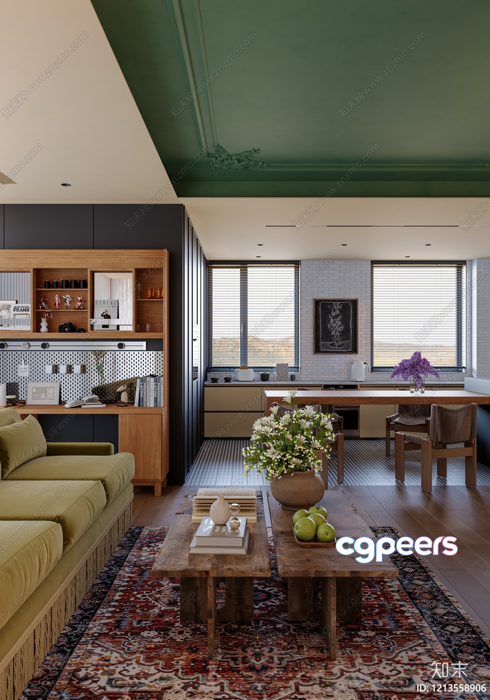 Modern Living Room 3D Model - 4468 - VRAY Render