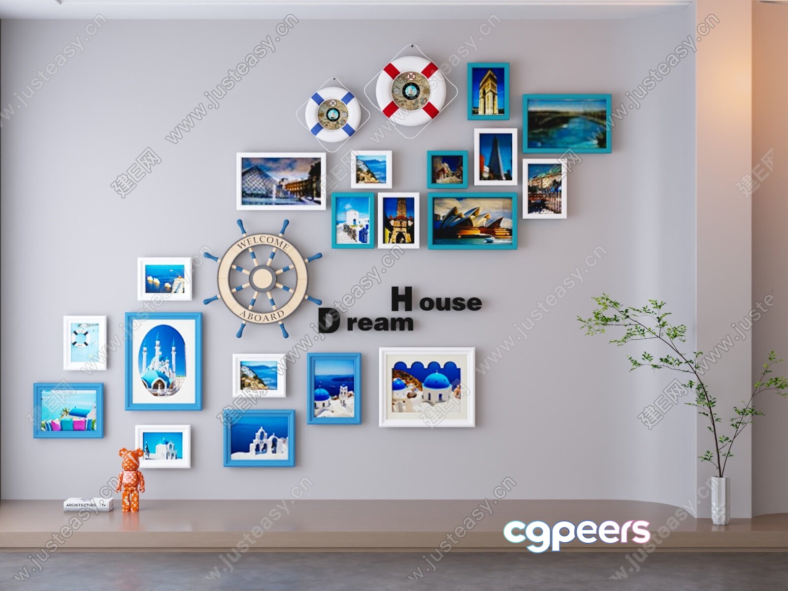 Cozy Beach Decor 3D Model - 16353 - VRAY Render Cozy Beach Decor 3D Model - 16353 - VRAY Render
