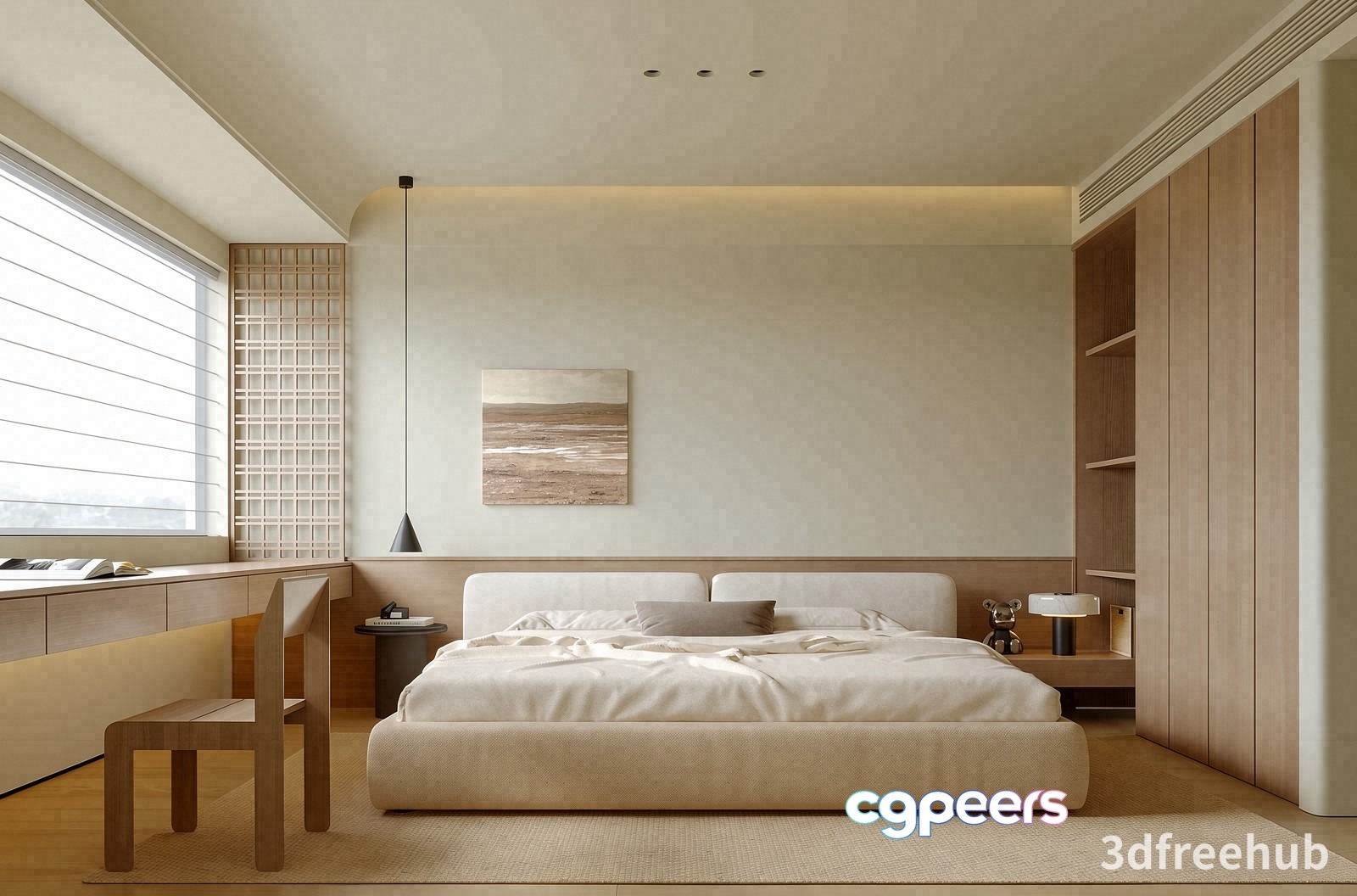 Cozy Modern Bedroom 3D Model - 22273 - VRAY Render Cozy Modern Bedroom 3D Model - 22273 - VRAY Render