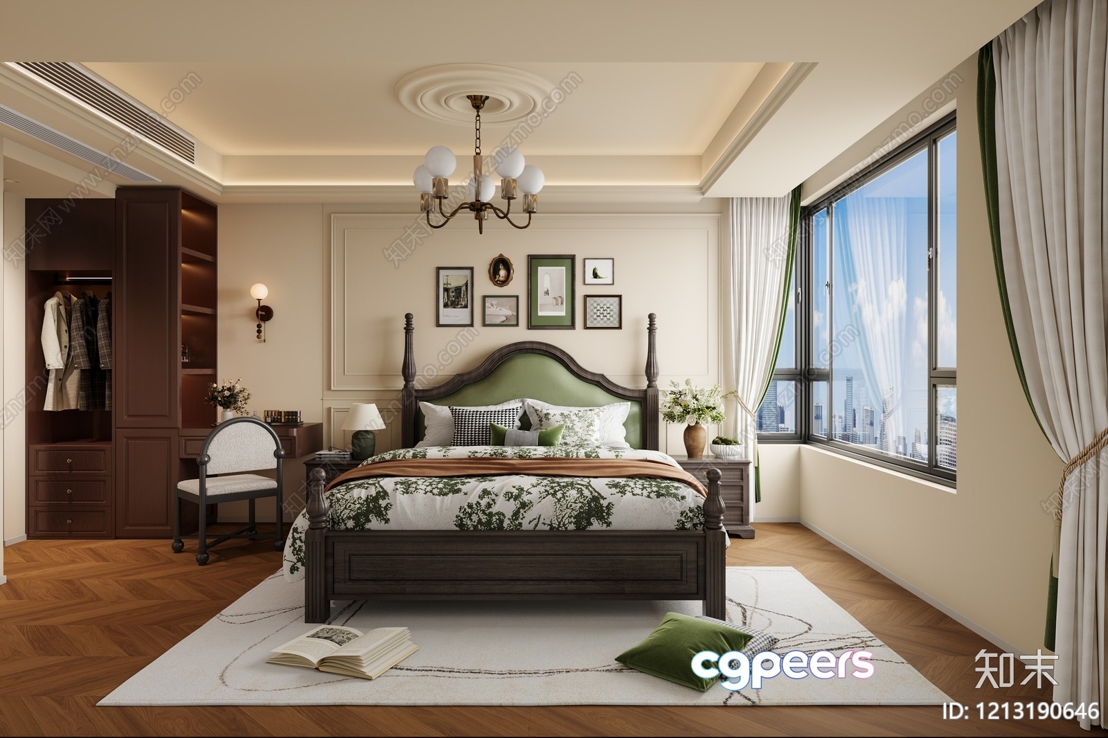 Cozy Bedroom 3D Model - 17206 - VRAY Render