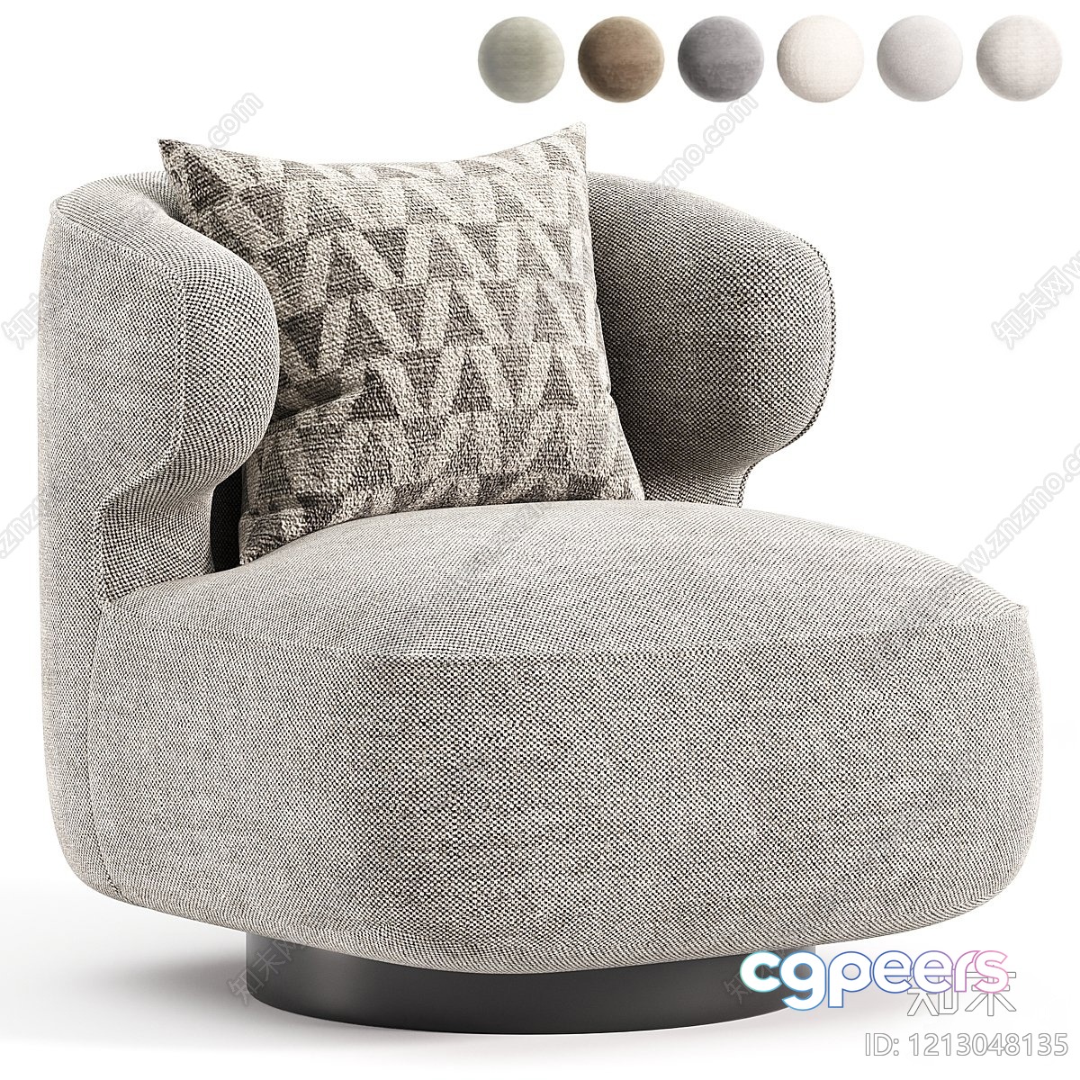 Modern Swivel Chair 3D Model - 4448 - VRAY Render