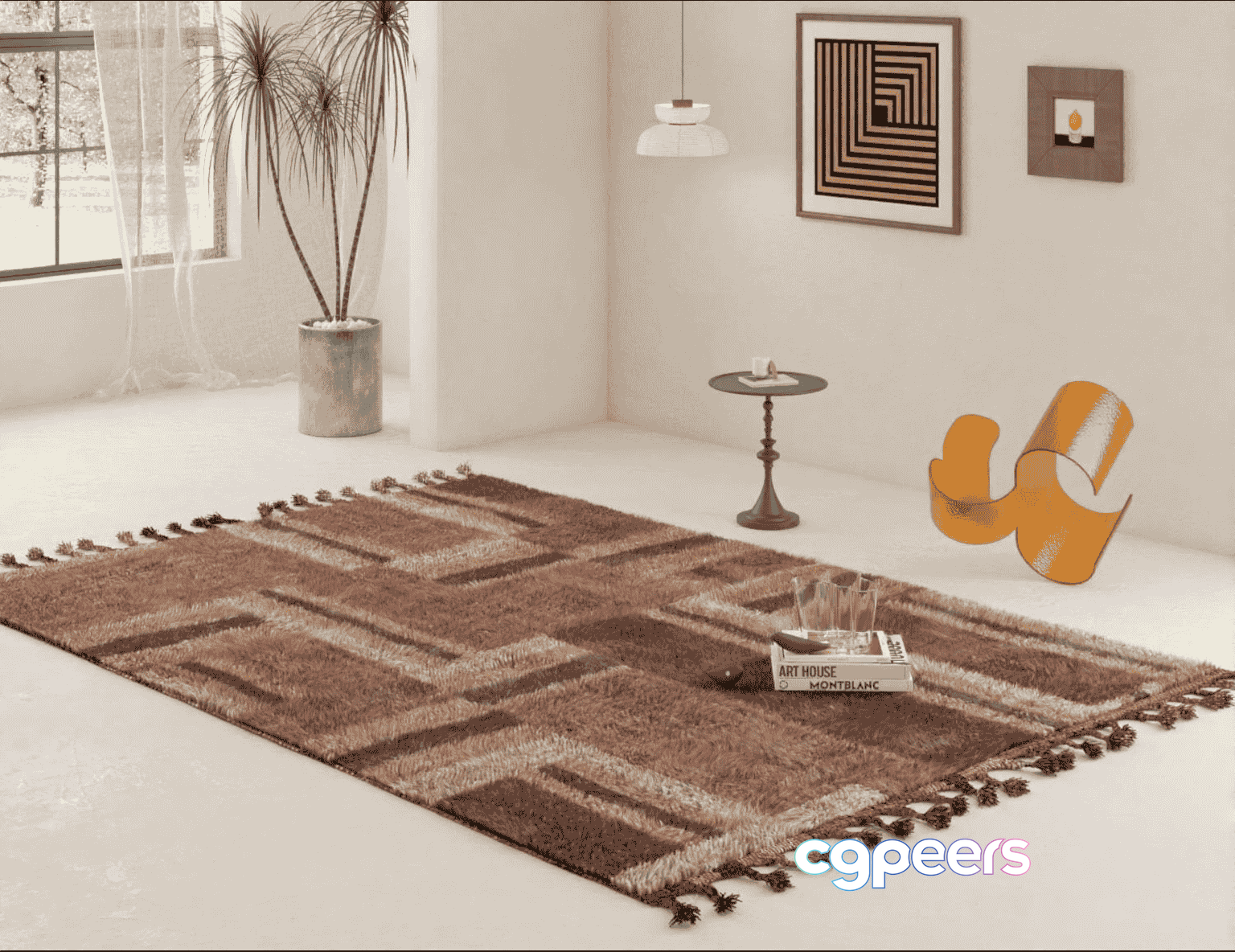 Modern Living Room 3D Model - 13523 - VRAY Render
