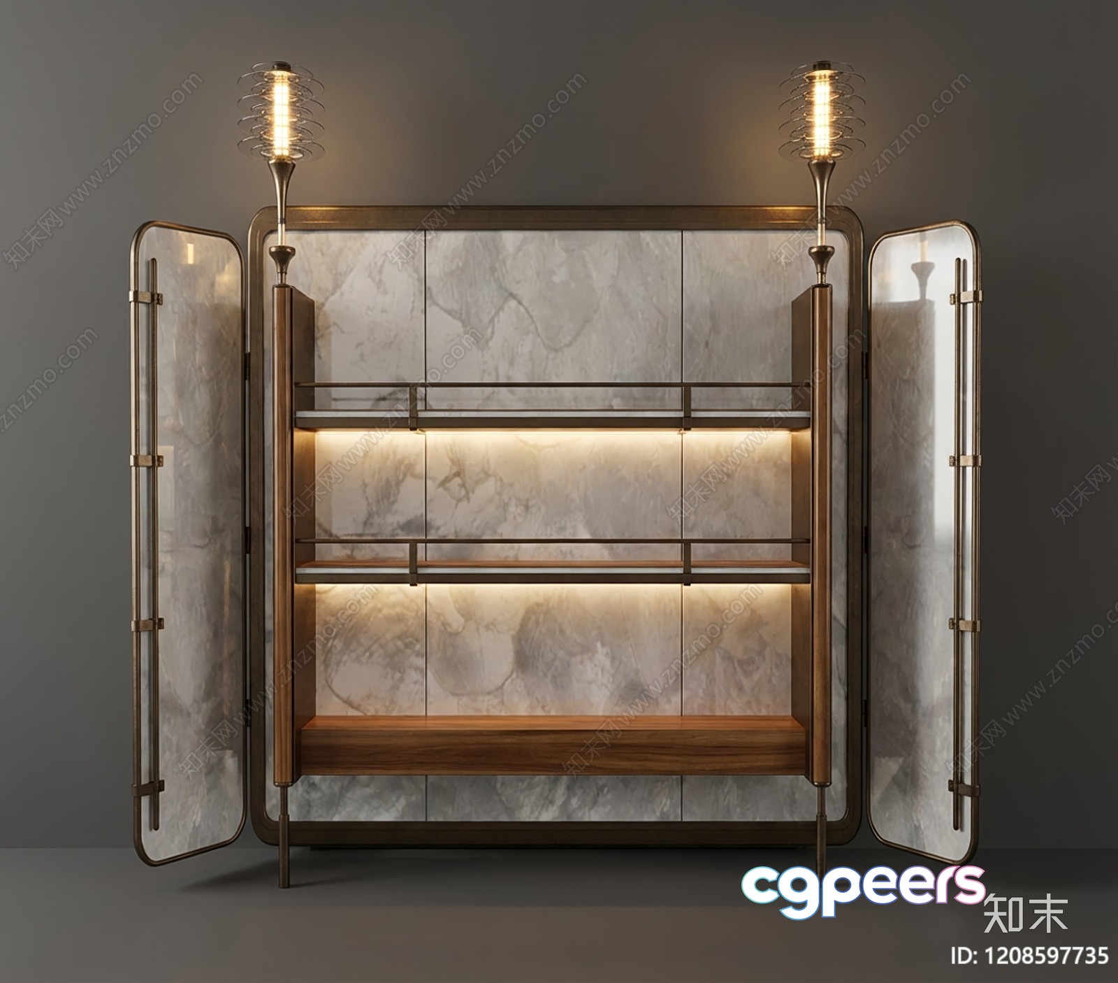 Modern Glass Cabinet 3D Model - 12946 - VRAY Render Modern Glass Cabinet 3D Model - 12946 - VRAY Render