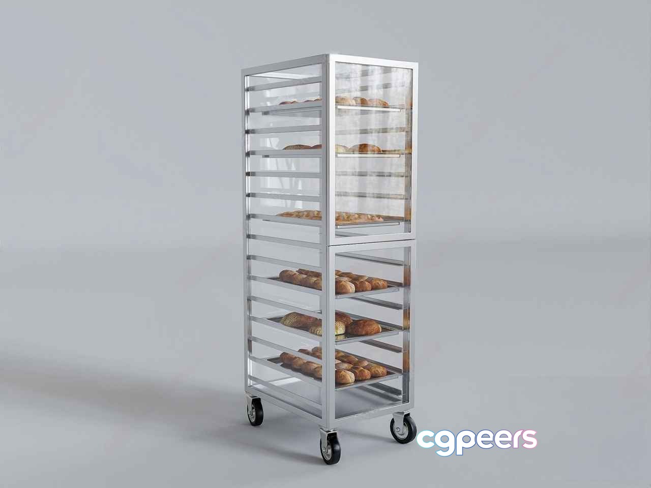 A Metal Rolling Cart 3D Model - 3169 - VRAY Render A Metal Rolling Cart 3D Model - 3169 - VRAY Render