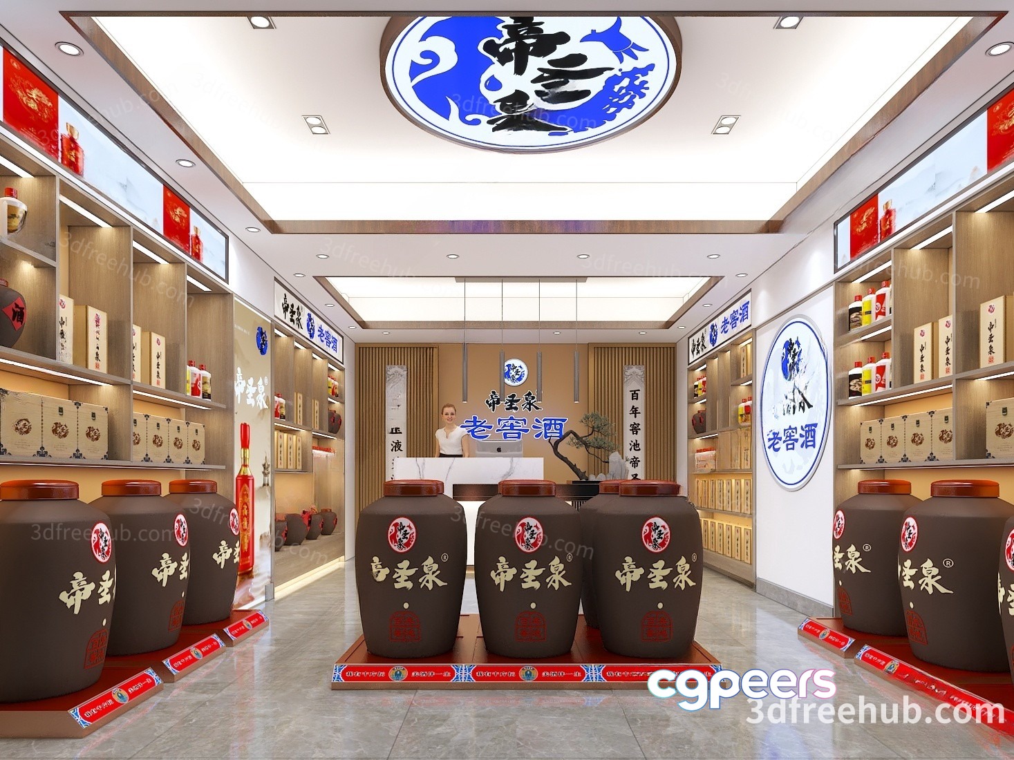 A Liquor Store Interior 3D Model - 19166 - VRAY Render A Liquor Store Interior 3D Model - 19166 - VRAY Render