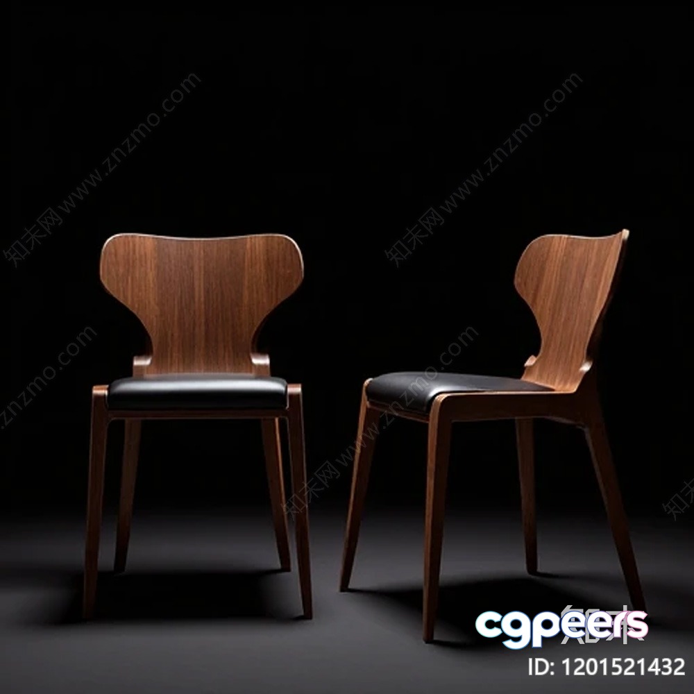 Modern Wooden Chairs 3D Model - 11442 - VRAY Render Modern Wooden Chairs 3D Model - 11442 - VRAY Render