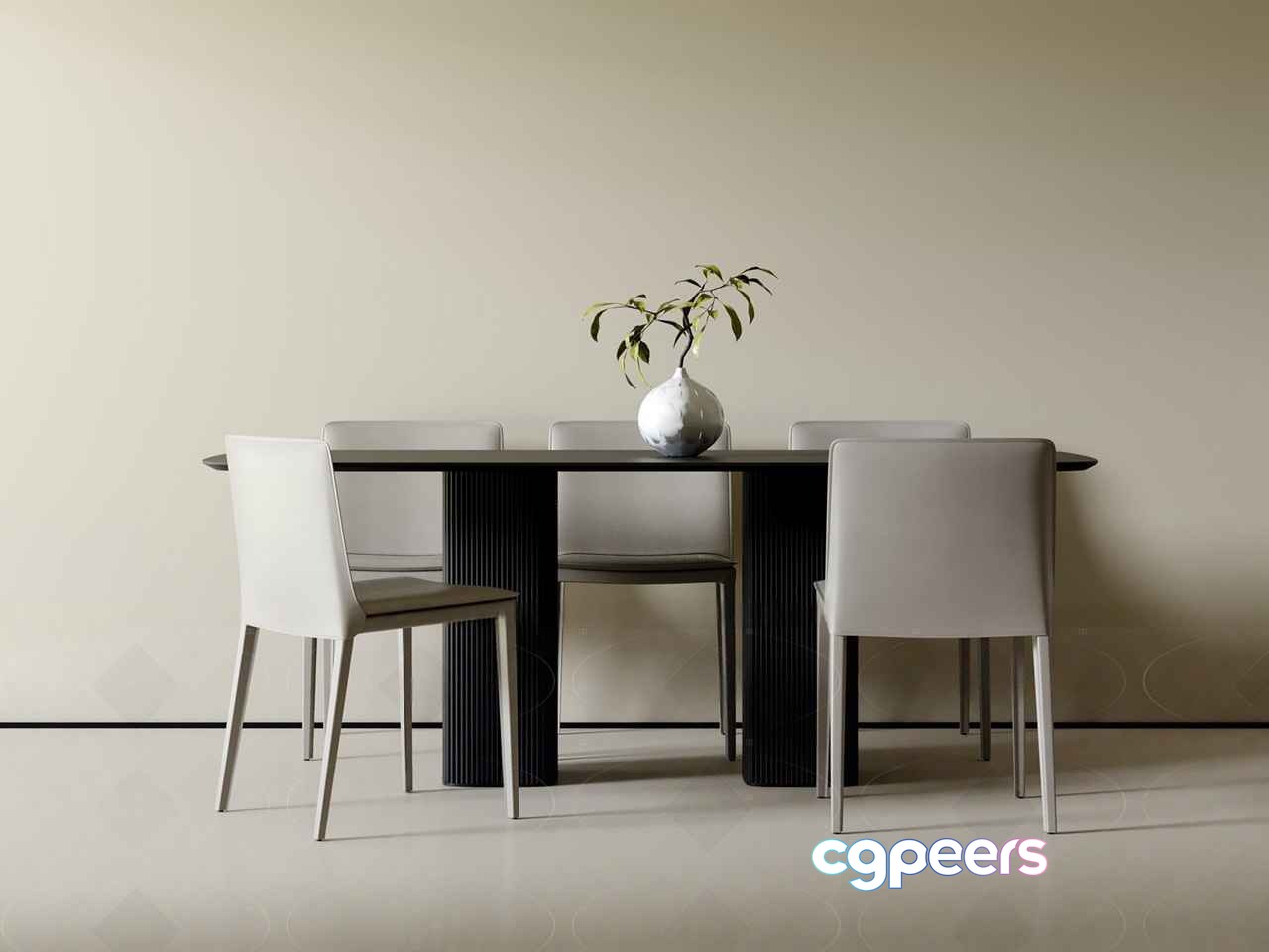 Modern Dining Table 3D Model - 3244 - VRAY Render