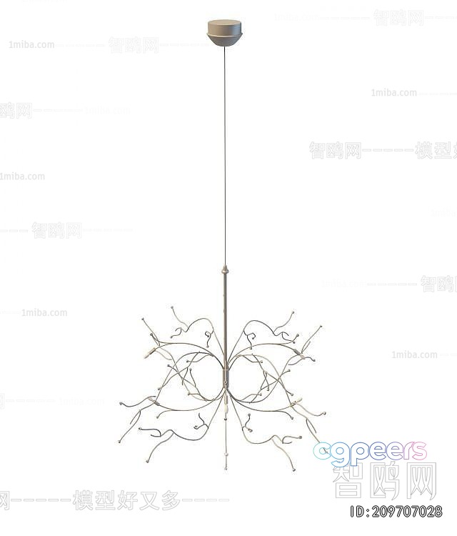 Metal Light Fixture 3D Model - 10065 - VRAY Render