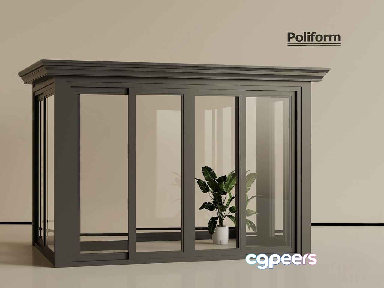 Gray Room Divider 3D Model - 10157 - VRAY Render