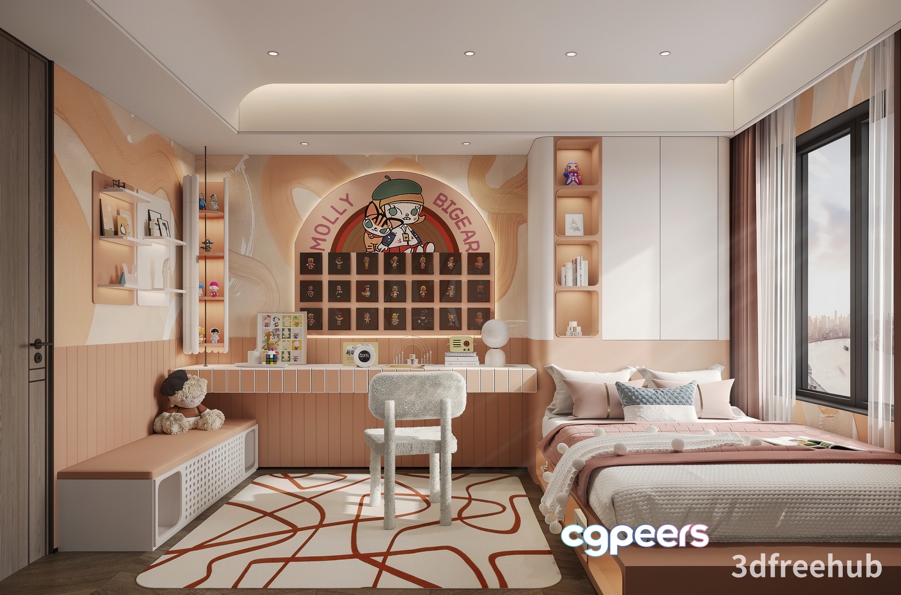 Cozy Bedroom 3D Model - 20606 - VRAY Render