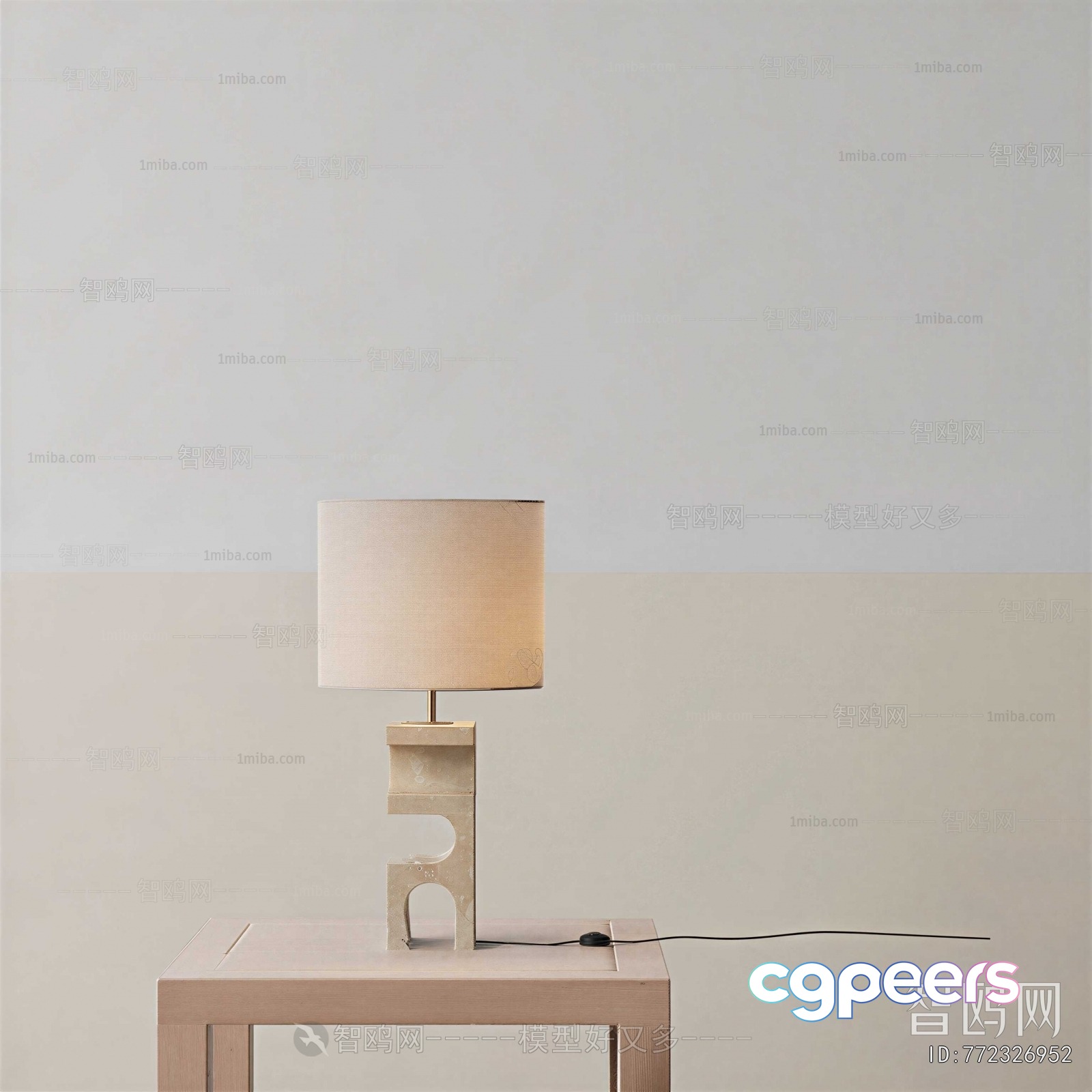 Minimalist Table Lamp 3D Model - 20713 - VRAY Render