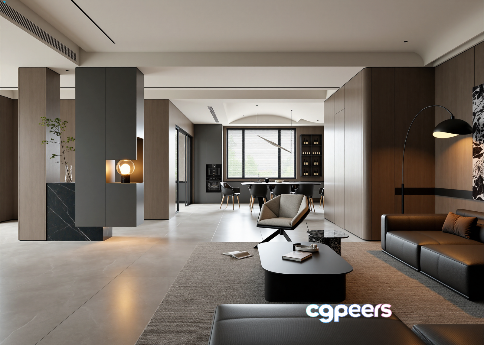Modern Living Room 3D Model - 22852 - VRAY Render