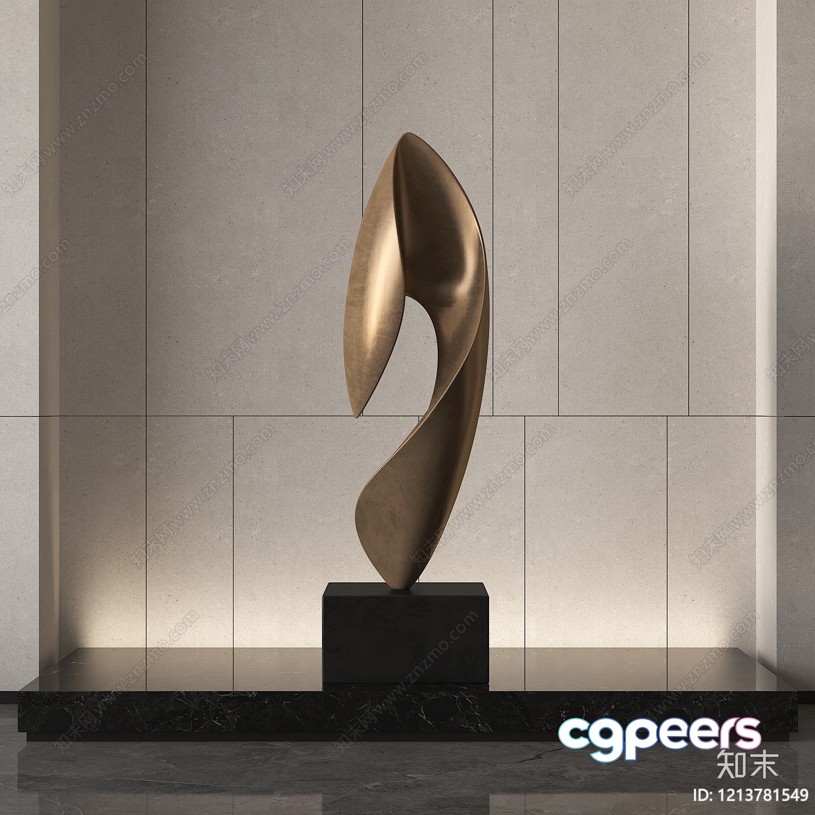 Modern Abstract Sculpture 3D Model - 17561 - VRAY Render