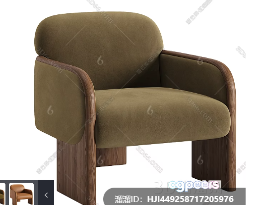 Wooden Armchair 3D Model - 20960 - CORONA Render