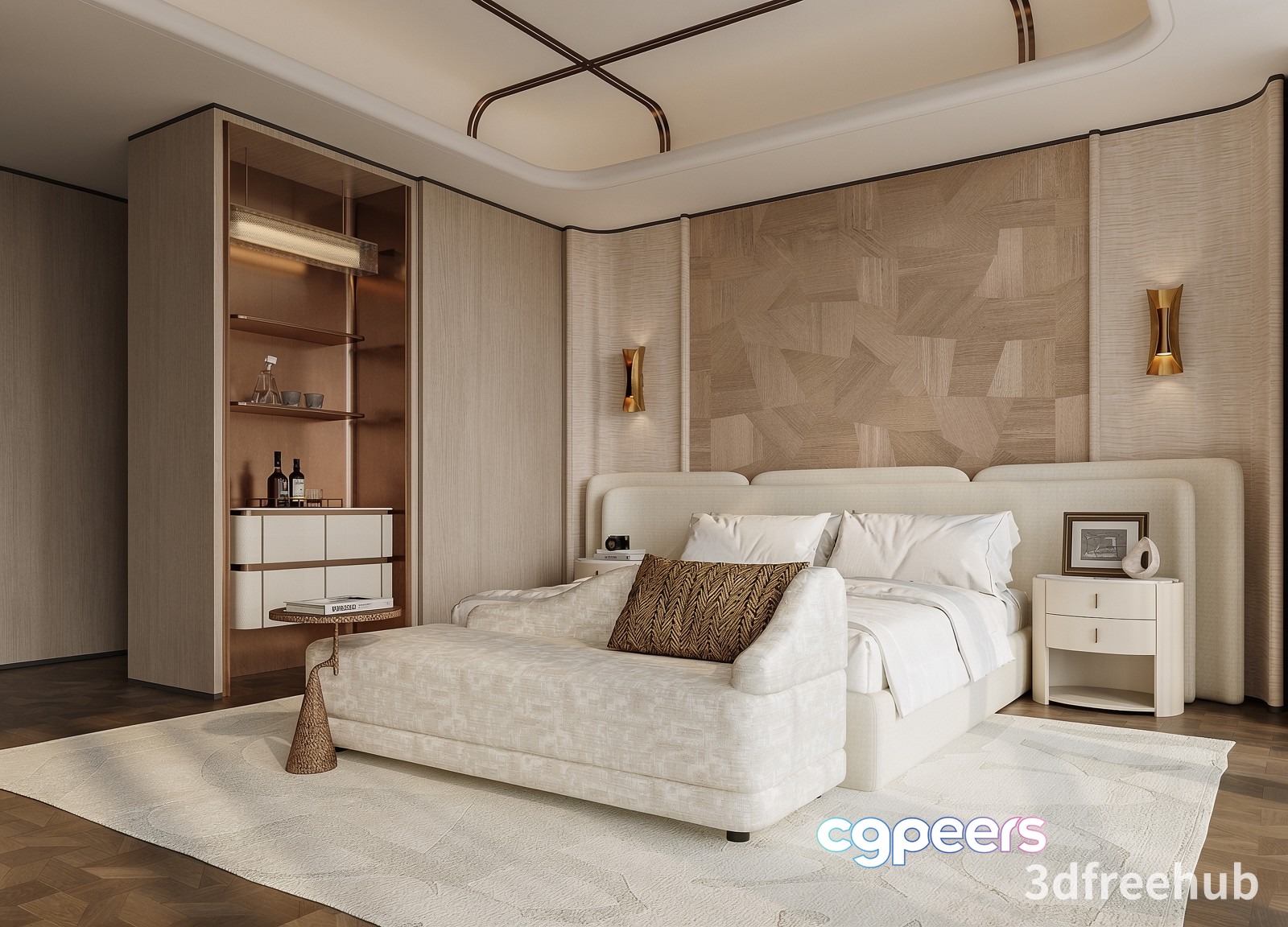 Cozy Bedroom 3D Model - 8673 - VRAY Render Cozy Bedroom 3D Model - 8673 - VRAY Render