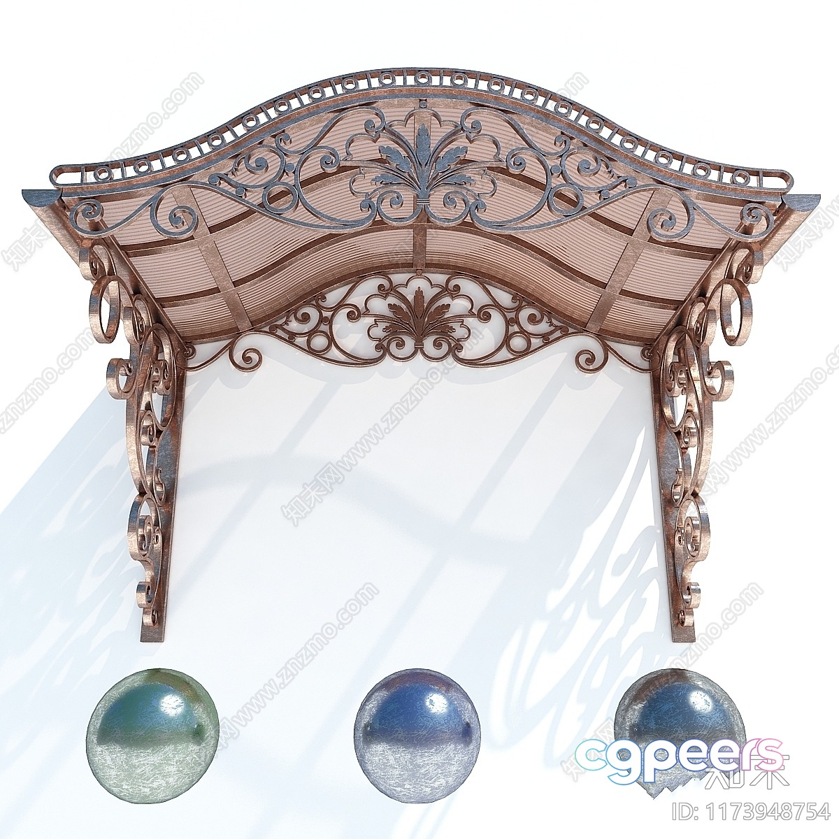 A Decorative Metal Archway 3D Model - 11872 - VRAY Render A Decorative Metal Archway 3D Model - 11872 - VRAY Render