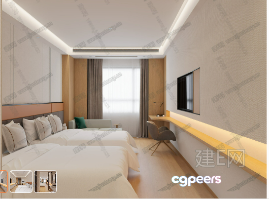 Cozy Bedroom 3D Model - 17061 - VRAY Render