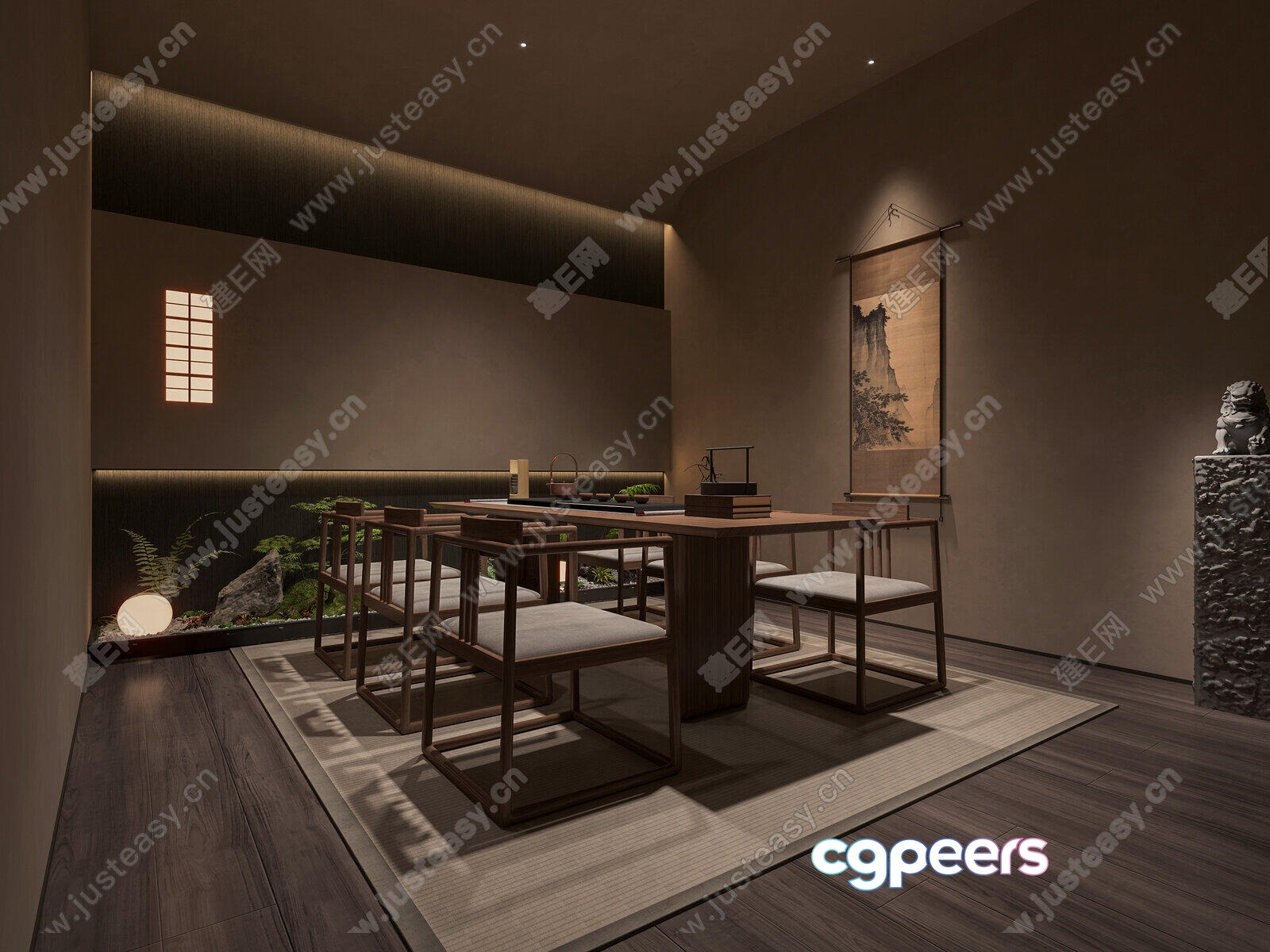 Modern Dining Room 3D Model - 10350 - VRAY Render