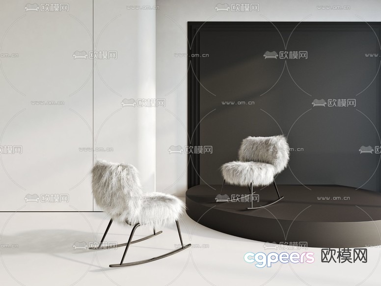 Modern Rocking Chair 3D Model - 21052 - VRAY Render