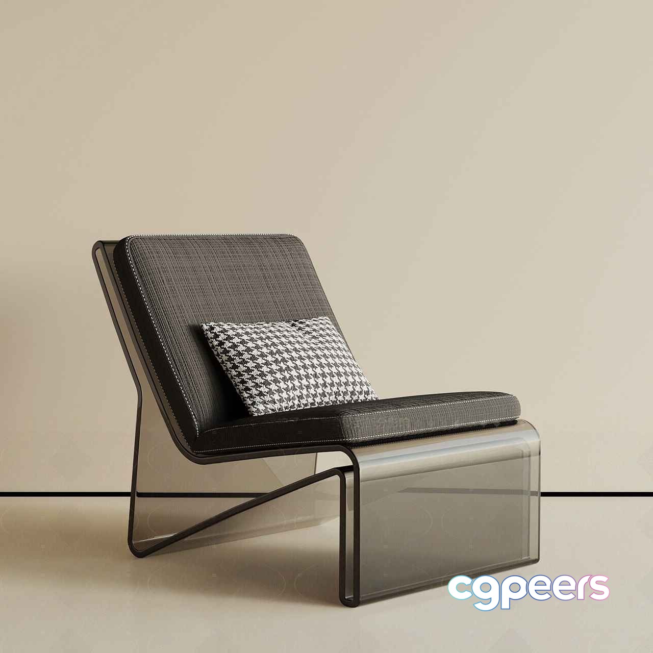 Modern Clear Chair 3D Model - 8407 - VRAY Render Modern Clear Chair 3D Model - 8407 - VRAY Render