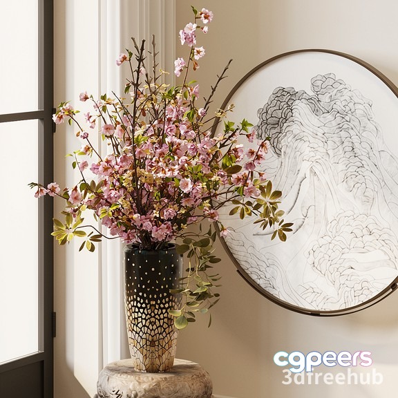A Vase Of Flowers 3D Model - 22053 - VRAY Render A Vase Of Flowers 3D Model - 22053 - VRAY Render