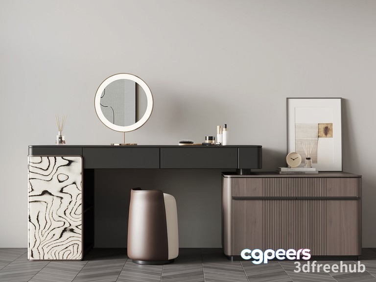Modern Dressing Table 3D Model - 18832 - VRAY Render Modern Dressing Table 3D Model - 18832 - VRAY Render