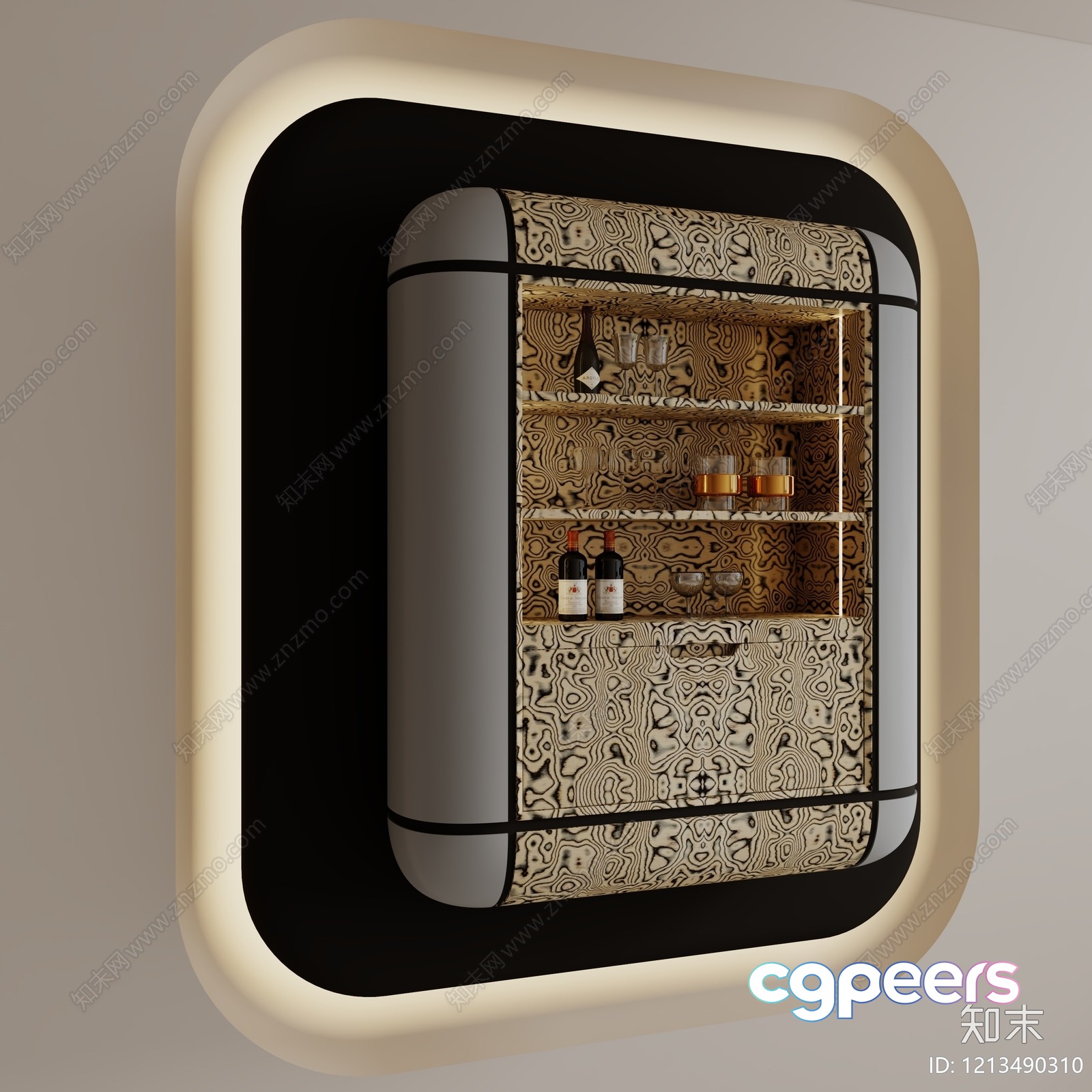 Modern Bar With A Light Fixture 3D Model - 7899 - VRAY Render Modern Bar With A Light Fixture 3D Model - 7899 - VRAY Render
