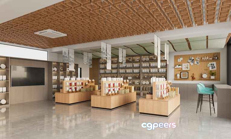 Modern Retail Store 3D Model - 2063 - CORONA Render