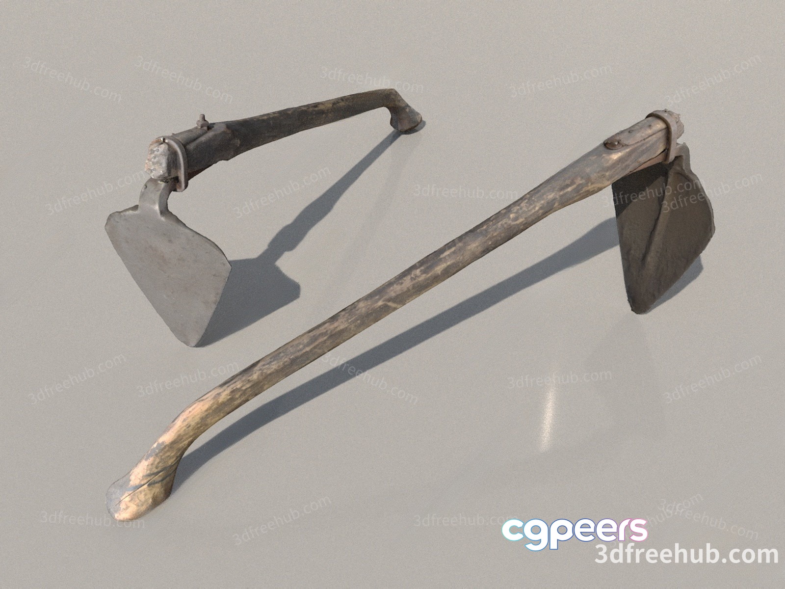 A 3D Model Of A Long-Handled Shovel 3D Model - 21088 - VRAY Render A 3D Model Of A Long-Handled Shovel 3D Model - 21088 - VRAY Render