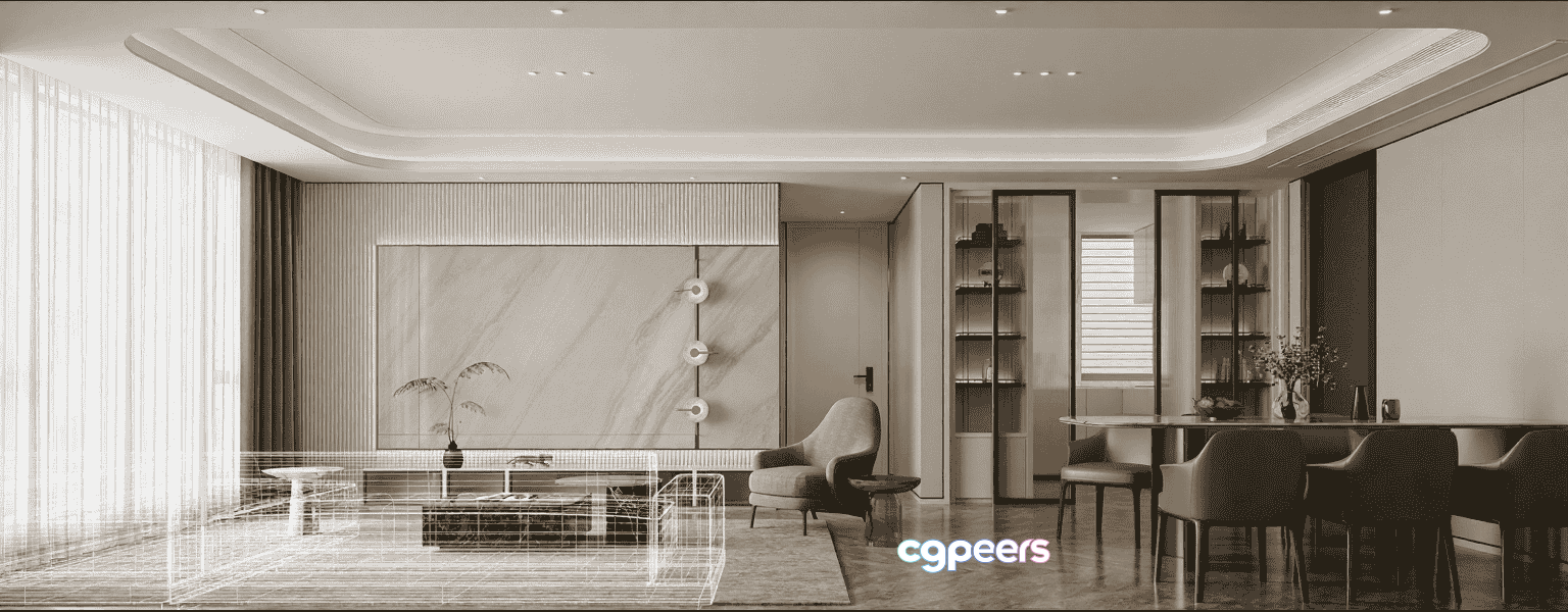Modern Living Room 3D Model - 10953 - VRAY Render Modern Living Room 3D Model - 10953 - VRAY Render