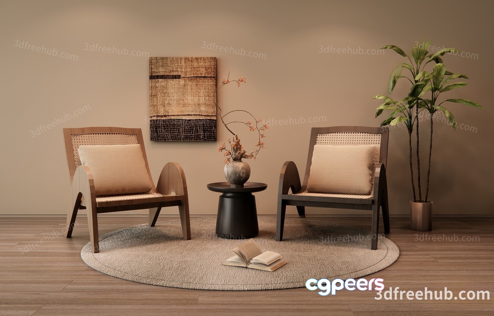 Modern Living Room 3D Model - 19330 - VRAY Render Modern Living Room 3D Model - 19330 - VRAY Render