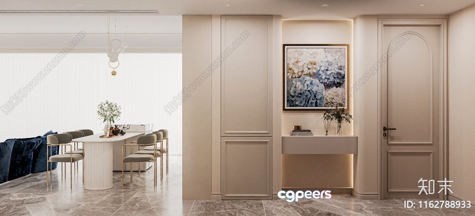 Modern Dining Room 3D Model - 15739 - VRAY Render