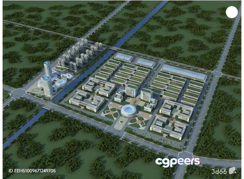 A 3D Rendering Of A City Block 3D Model - 2096 - VRAY Render