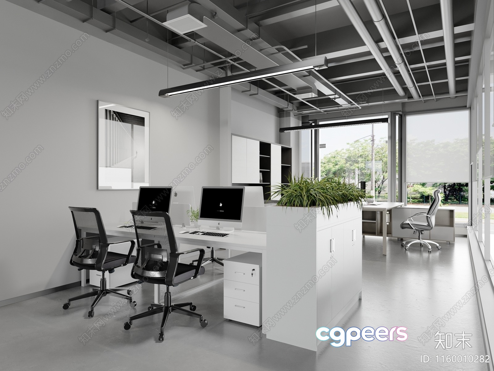 Modern Office Space 3D Model - 14817 - CORONA Render Modern Office Space 3D Model - 14817 - CORONA Render
