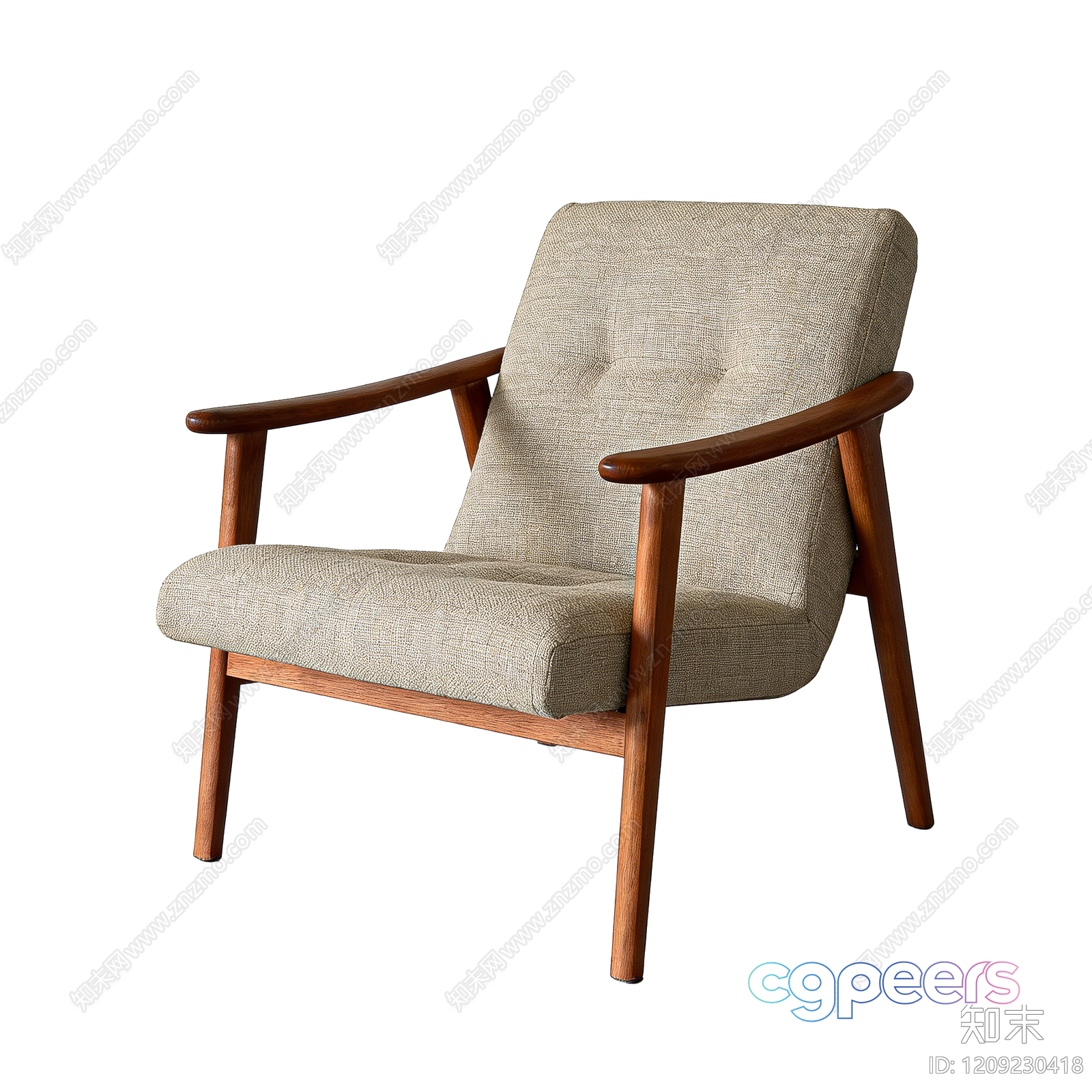 Wooden Armchair 3D Model - 2992 - VRAY Render Wooden Armchair 3D Model - 2992 - VRAY Render
