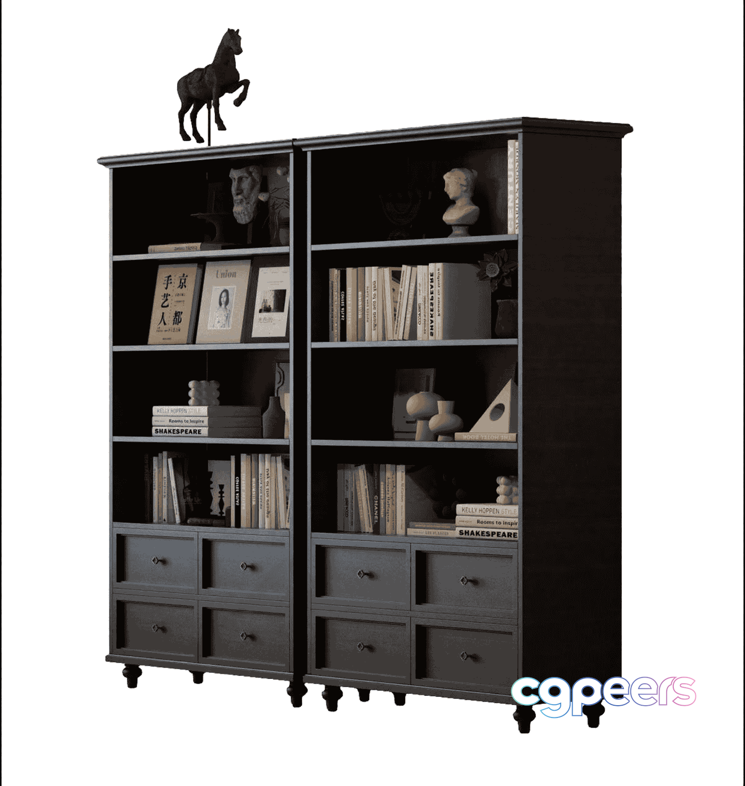 A Bookshelf 3D Model - 15609 - VRAY Render A Bookshelf 3D Model - 15609 - VRAY Render